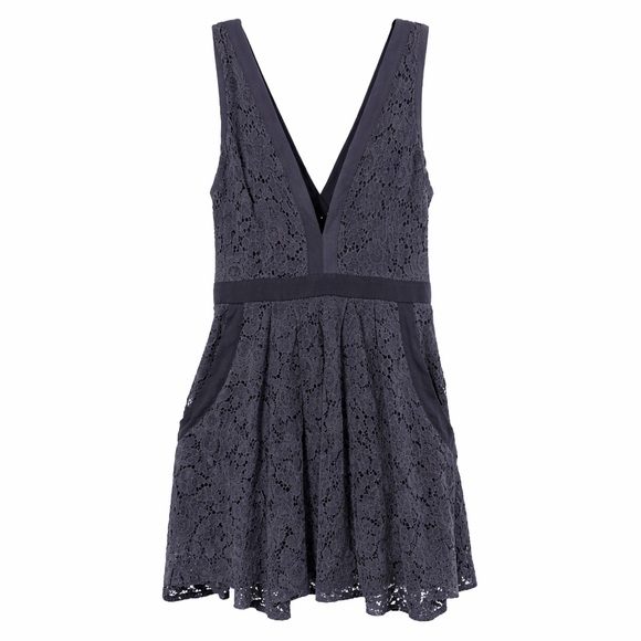 Free People Dresses & Skirts - Free People Navy Lace Mini Dress